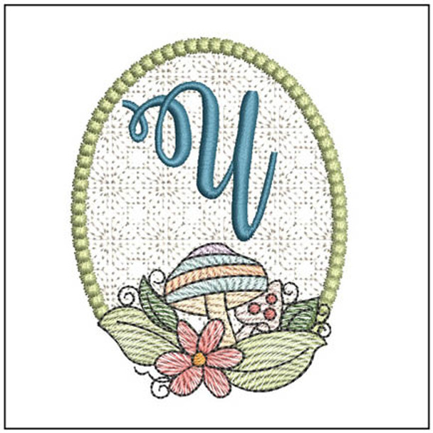 Mushroom ABCs -U - Fits a 4x4" Hoop - Embroidery Designs