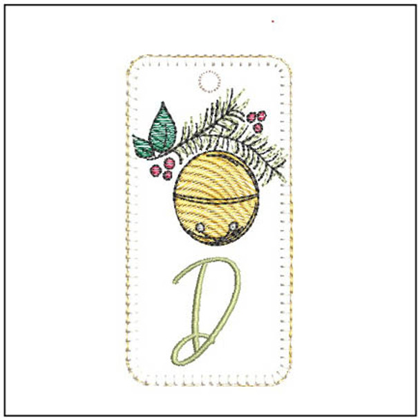 Jingle Bell ABCS Bookmark -D - Embroidery Designs & Patterns