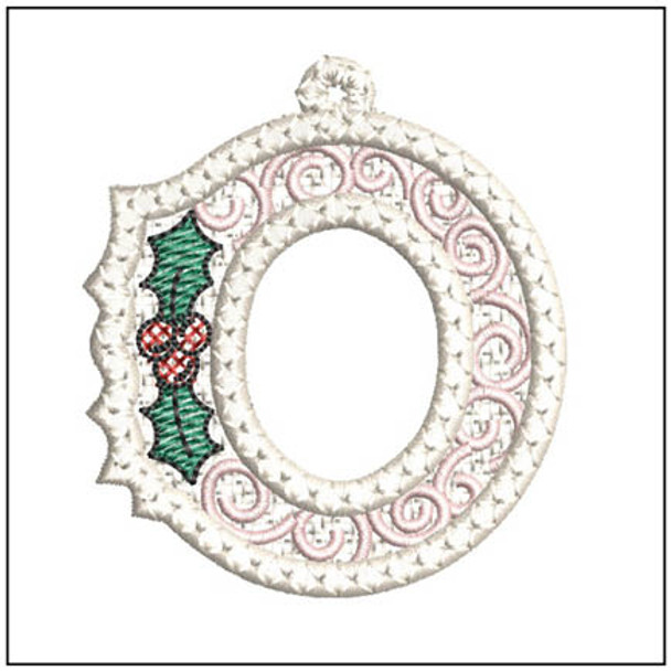 Free-Standing Lace Scroll ABCS - O Fits a 4x4" Hoop, Machine Embroidery Pattern,