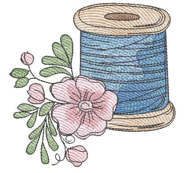 Spool of Thread Sewing Notion - Machine Embroidery