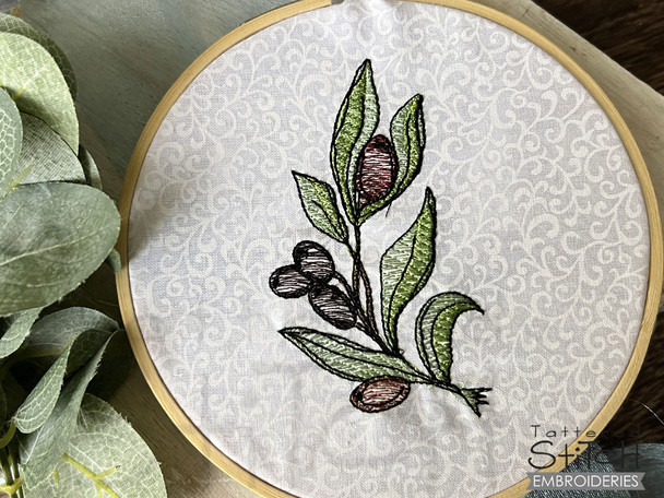 Olives - Fits a 4x4" & 5x7" Hoop, Machine Embroidery