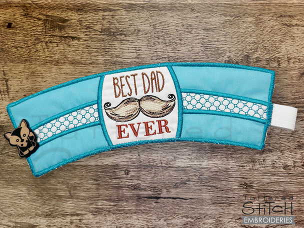 Best Dad Ever Coffee Cozy  - Embroidery Designs