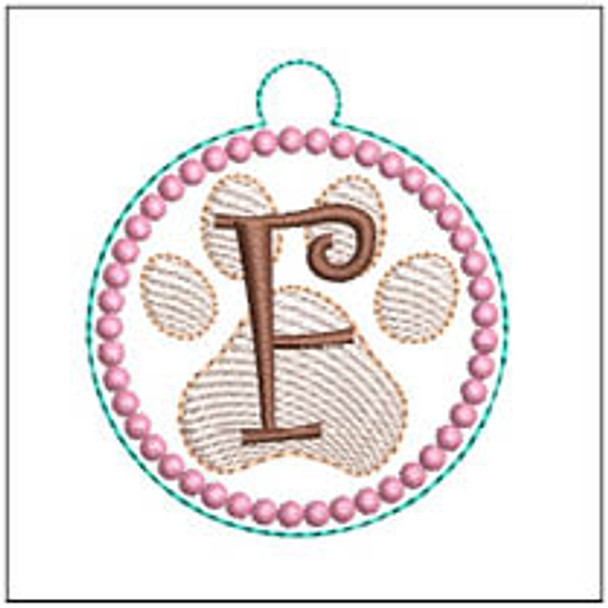 Paw Print ABCs - F- Fits a 4x4" Hoop, Machine Embroidery Pattern,