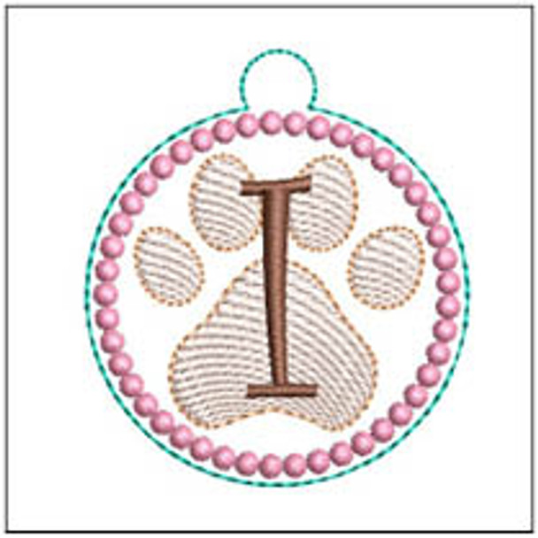Paw Print ABCs - I- Fits a 4x4" Hoop, Machine Embroidery Pattern,