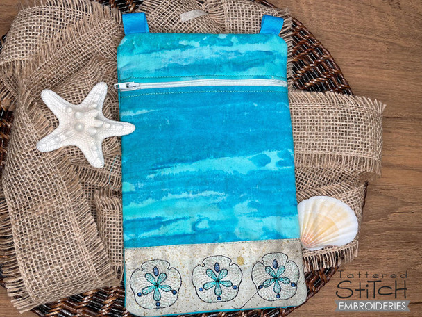 Sand Dollar Zipper Bag - Embroidery Designs