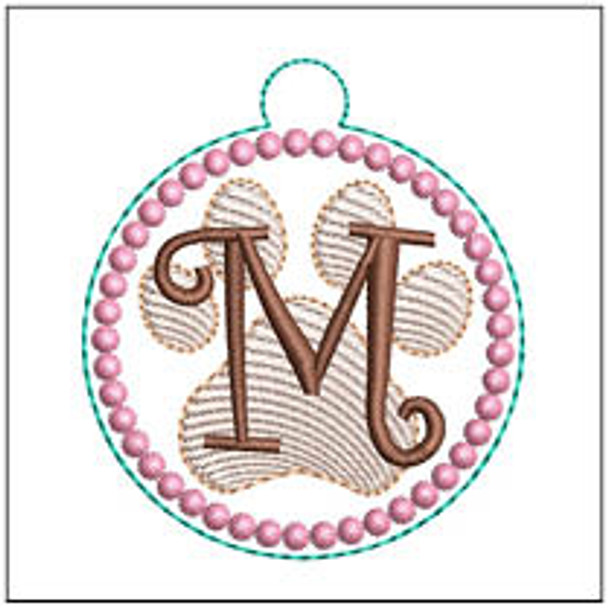 Paw Print ABCs - M - Fits a 4x4" Hoop, Machine Embroidery Pattern,