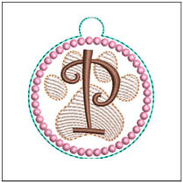 Paw Print ABCs - P  Fits a 4x4" Hoop, Machine Embroidery Pattern,