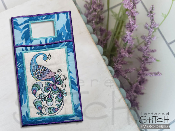 Peacock Phone Charger- Embroidery Designs & Patterns