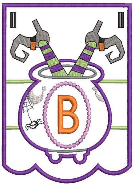 Cauldron Bunting Alphabet Letter B - Embroidery Design