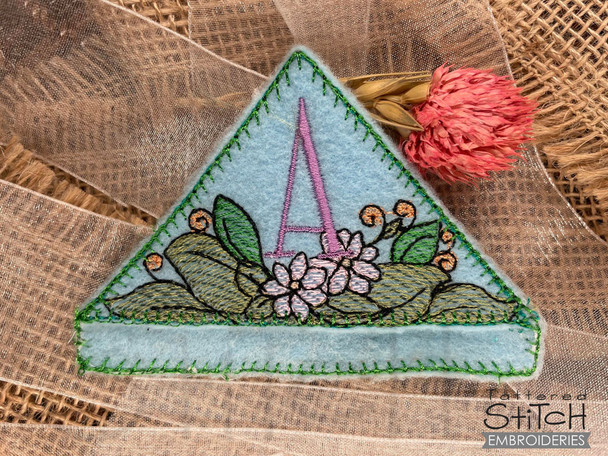 Daisy Corner Bookmark - A - Fits a 4x4" Hoop, Machine Embroidery Pattern,