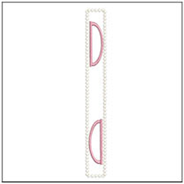 Wrist Lanyard ABCs - D- Fits a 6x10" Hoop - Machine Embroidery Designs