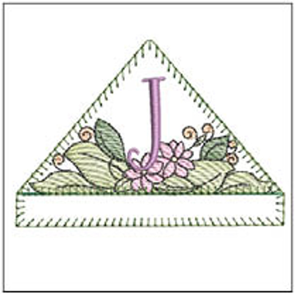 Daisy Corner Bookmark -J- Fits a 4x4" Hoop, Machine Embroidery Pattern,