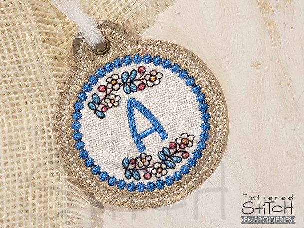 Dutch Ornament ABCs -A- Fits a 4x4" Hoop, Machine Embroidery Pattern,