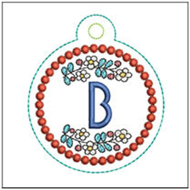 Dutch Ornament ABCs -B- Fits a 4x4" Hoop, Machine Embroidery Pattern,
