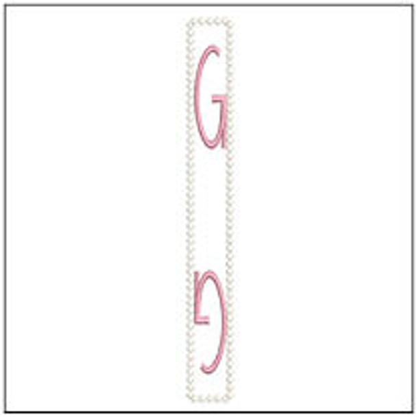 Wrist Lanyard ABCs - G - Fits a 6x10" Hoop - Machine Embroidery Designs