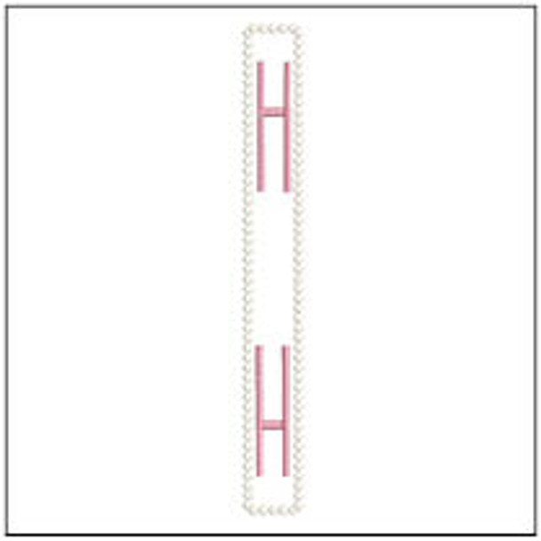 Wrist Lanyard ABCs - H - Fits a 6x10" Hoop - Machine Embroidery Designs
