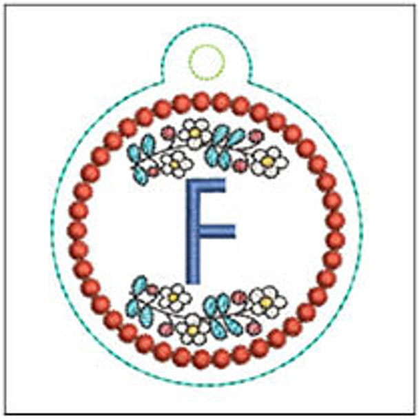 Dutch Ornament ABCs -F- Fits a 4x4" Hoop, Machine Embroidery Pattern,