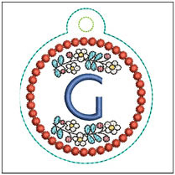 Dutch Ornament ABCs -G- Fits a 4x4" Hoop, Machine Embroidery Pattern,