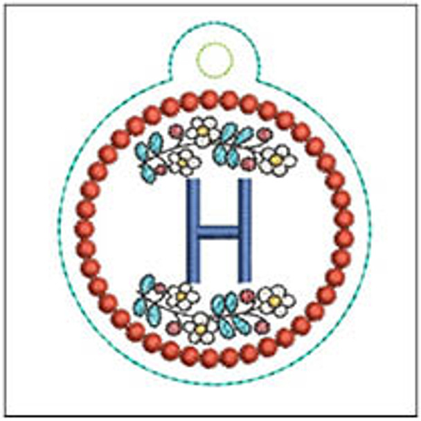 Dutch Ornament ABCs -H- Fits a 4x4" Hoop, Machine Embroidery Pattern,