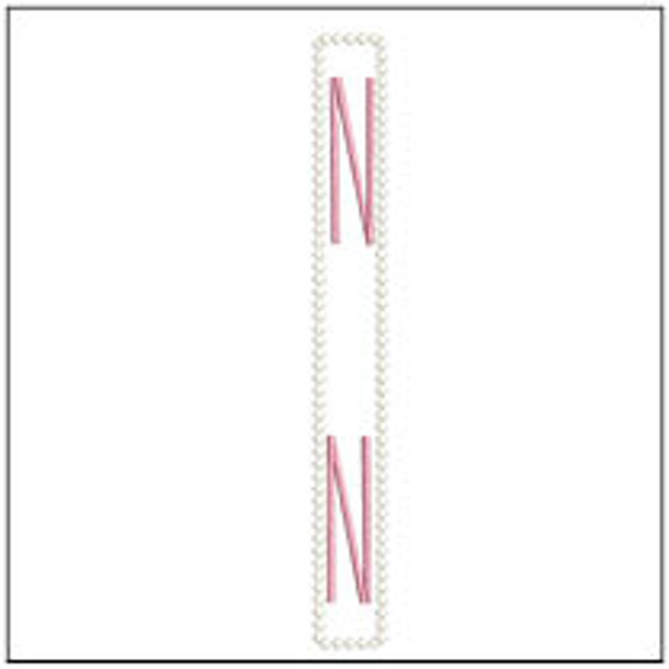 Wrist Lanyard ABCs - N - Fits a 6x10" Hoop - Machine Embroidery Designs