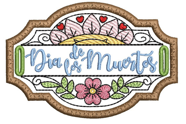 Dia De Los Muertos Hair Bun Bling - Embroidery Designs