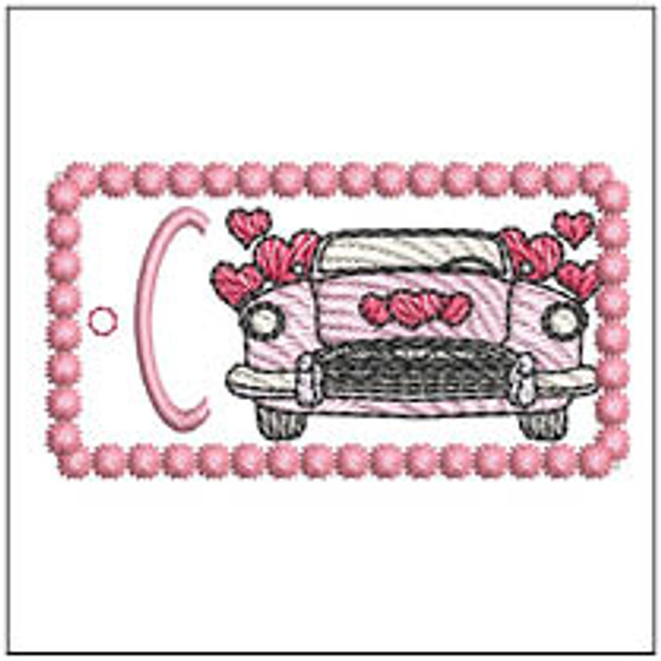 Fantastic Plastic Key Chain - ABCs - C - Fits a 4x4" Hoop, Machine Embroidery Pattern,