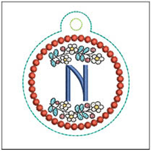 Dutch Ornament ABCs - N - Fits a 4x4" Hoop, Machine Embroidery Pattern,