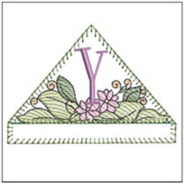 Daisy Corner Bookmark -Y  Fits a 4x4" Hoop, Machine Embroidery Pattern,