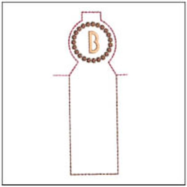 Lip Balm Holder ABCs - B - Fits a 4x4" Hoop, Machine Embroidery Pattern,