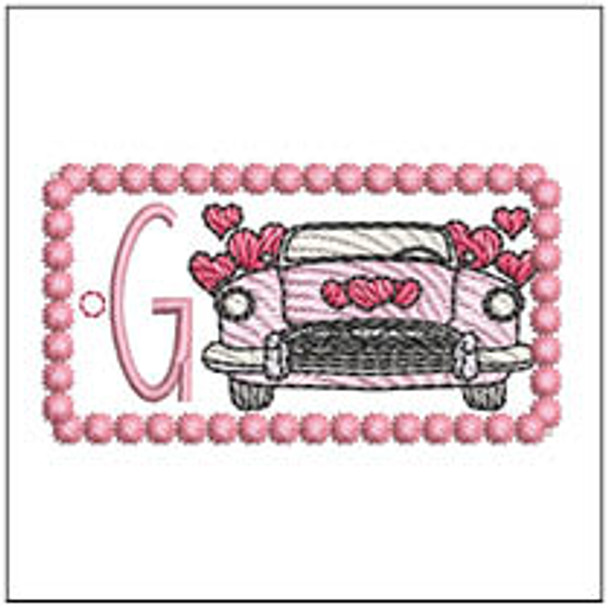 Fantastic Plastic Key Chain - ABCs - G - Fits a 4x4" Hoop, Machine Embroidery Pattern,