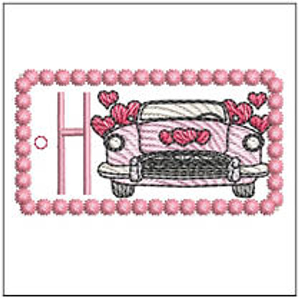 Fantastic Plastic Key Chain - ABCs - H - Fits a 4x4" Hoop, Machine Embroidery Pattern,