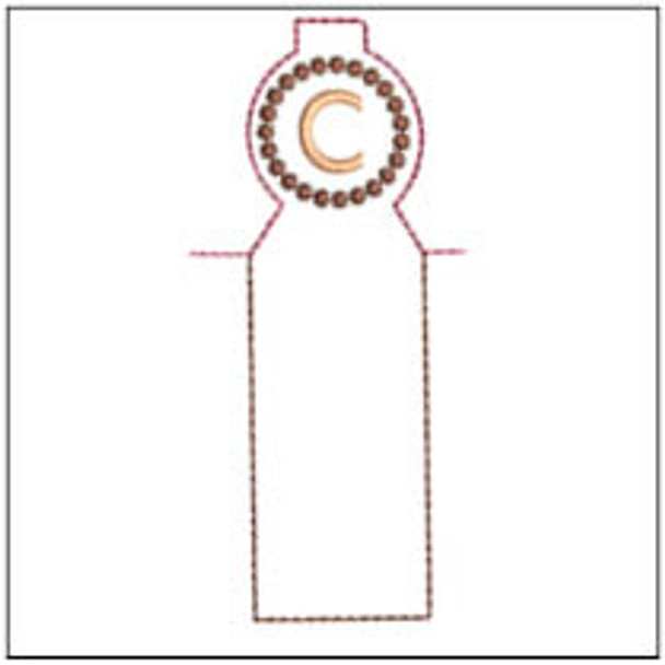 Lip Balm Holder ABCs - C - Fits a 4x4" Hoop, Machine Embroidery Pattern,
