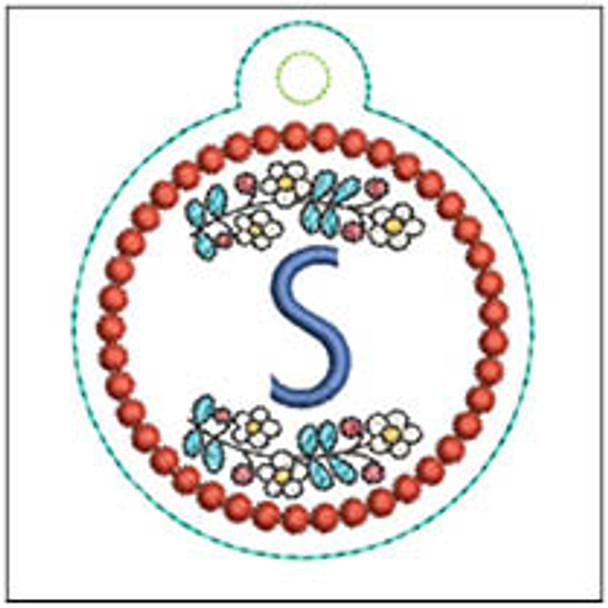 Dutch Ornament ABCs - S - Fits a 4x4" Hoop, Machine Embroidery Pattern,