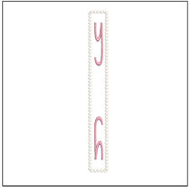 Wrist Lanyard ABCs -Y- Fits a 6x10" Hoop - Machine Embroidery Designs