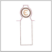Lip Balm Holder ABCs - E - Fits a 4x4" Hoop, Machine Embroidery Pattern,