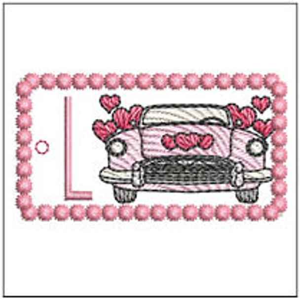 Fantastic Plastic Key Chain - ABCs - L - Fits a 4x4" Hoop, Machine Embroidery Pattern,