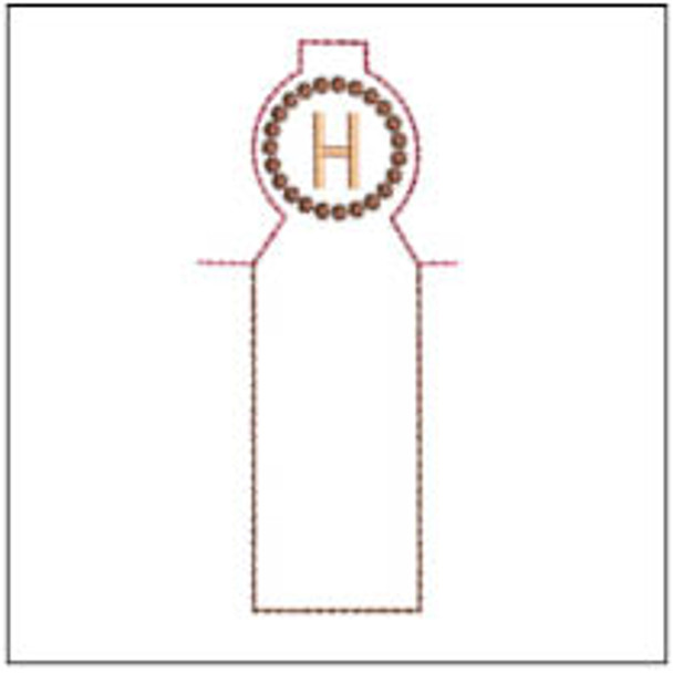 Lip Balm Holder ABCs - H - Fits a 4x4" Hoop, Machine Embroidery Pattern,