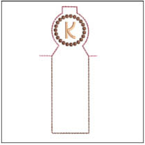 Lip Balm Holder ABCs - K - Fits a 4x4" Hoop, Machine Embroidery Pattern,