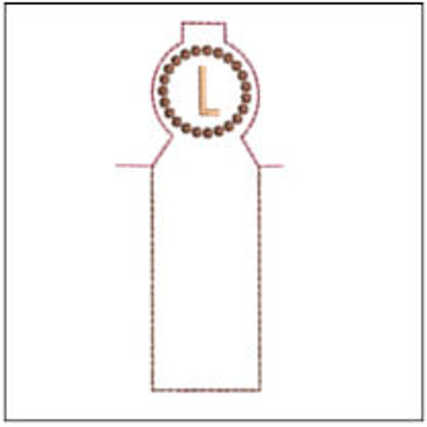 Lip Balm Holder ABCs - L - Fits a 4x4" Hoop, Machine Embroidery Pattern,