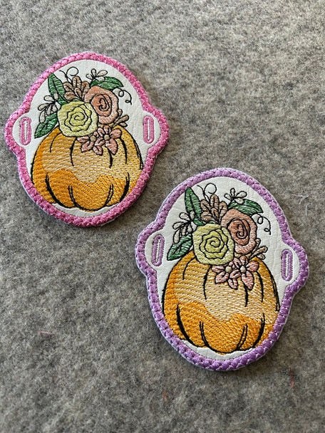 Floral Pumpkin Bun Bling - Embroidery Designs