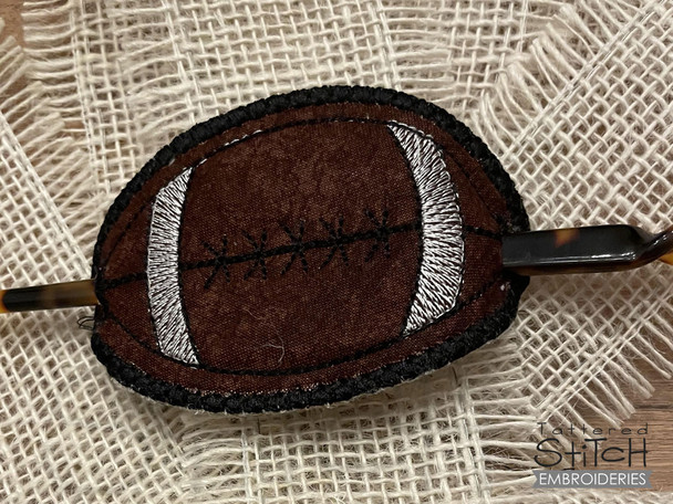 Football Hair Bun Bling, Machine Embroidery Pattern,