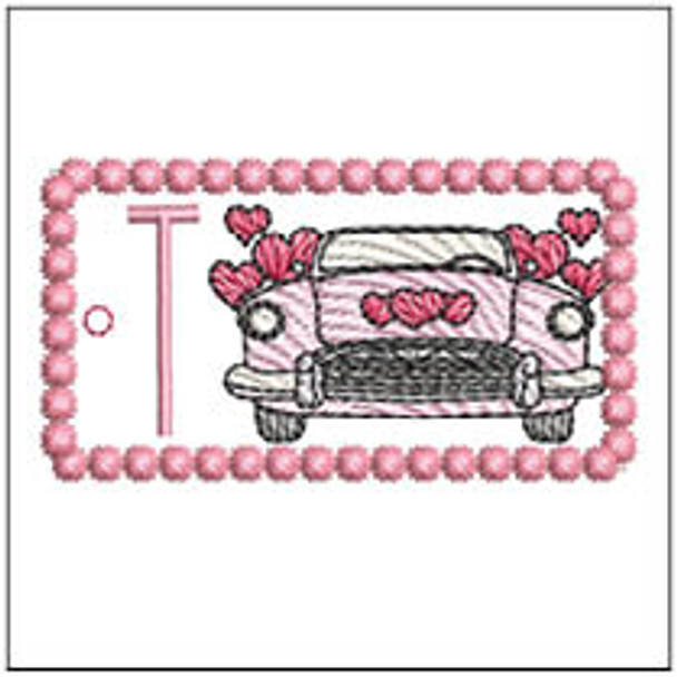 Fantastic Plastic Key Chain - ABCs -T- Fits a 4x4" Hoop, Machine Embroidery Pattern,