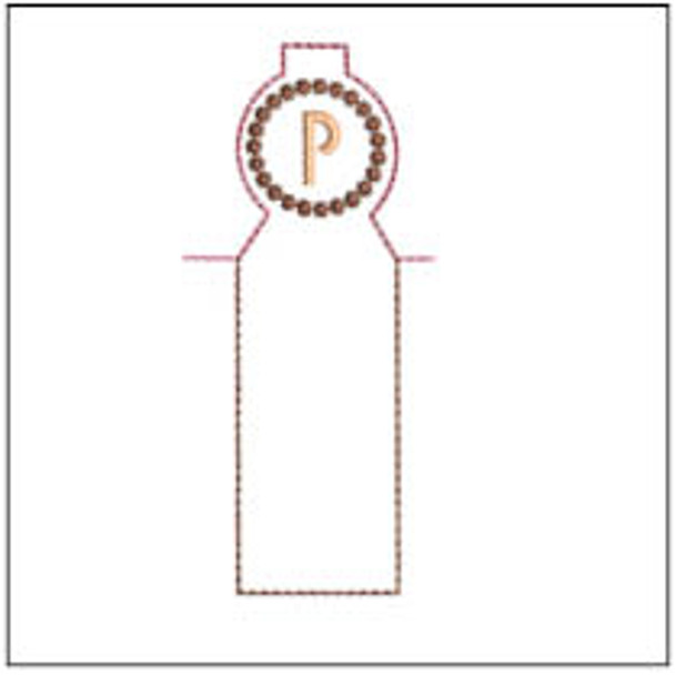 Lip Balm Holder ABCs - P - Fits a 4x4" Hoop, Machine Embroidery Pattern,