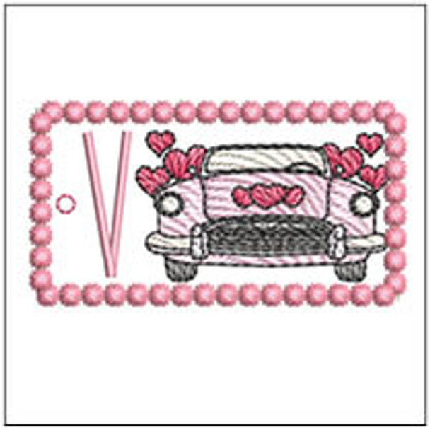 Fantastic Plastic Key Chain - ABCs -V- Fits a 4x4" Hoop, Machine Embroidery Pattern,