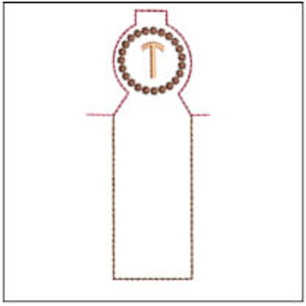 Lip Balm Holder ABCs - T- Fits a 4x4" Hoop, Machine Embroidery Pattern,