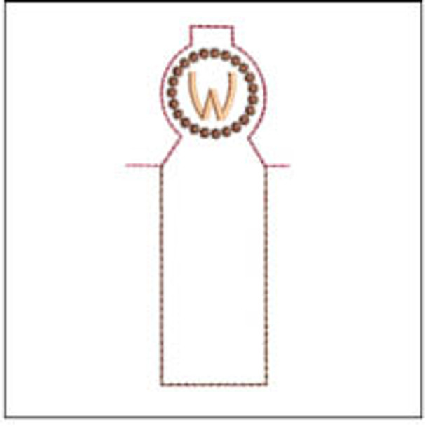 Lip Balm Holder ABCs -W- Fits a 4x4" Hoop, Machine Embroidery Pattern,