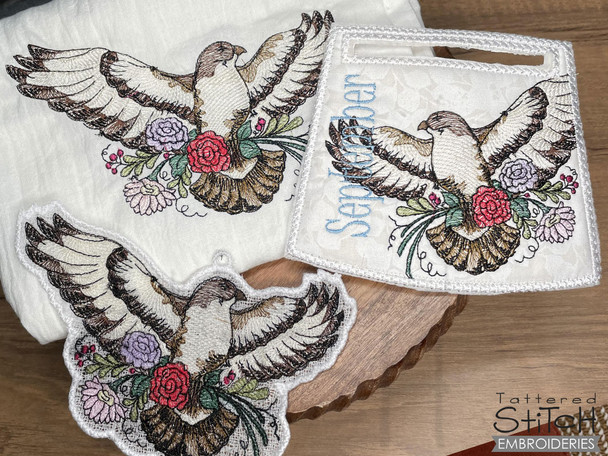 Bird of the Month - September hawk - Bundle - Embroidery Designs