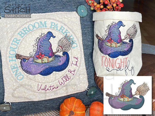 Witches Broom Bundle - Fits Multiple Hoops - Embroidery Designs