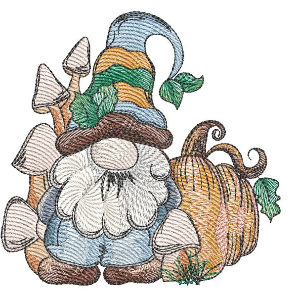 Harvest Gnome - Embroidery Designs & Patterns