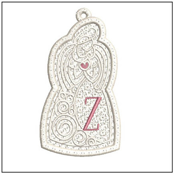 Angel ABCs Free-Standing Lace - Z - Fits a 4x4" Hoop, Machine Embroidery Pattern,